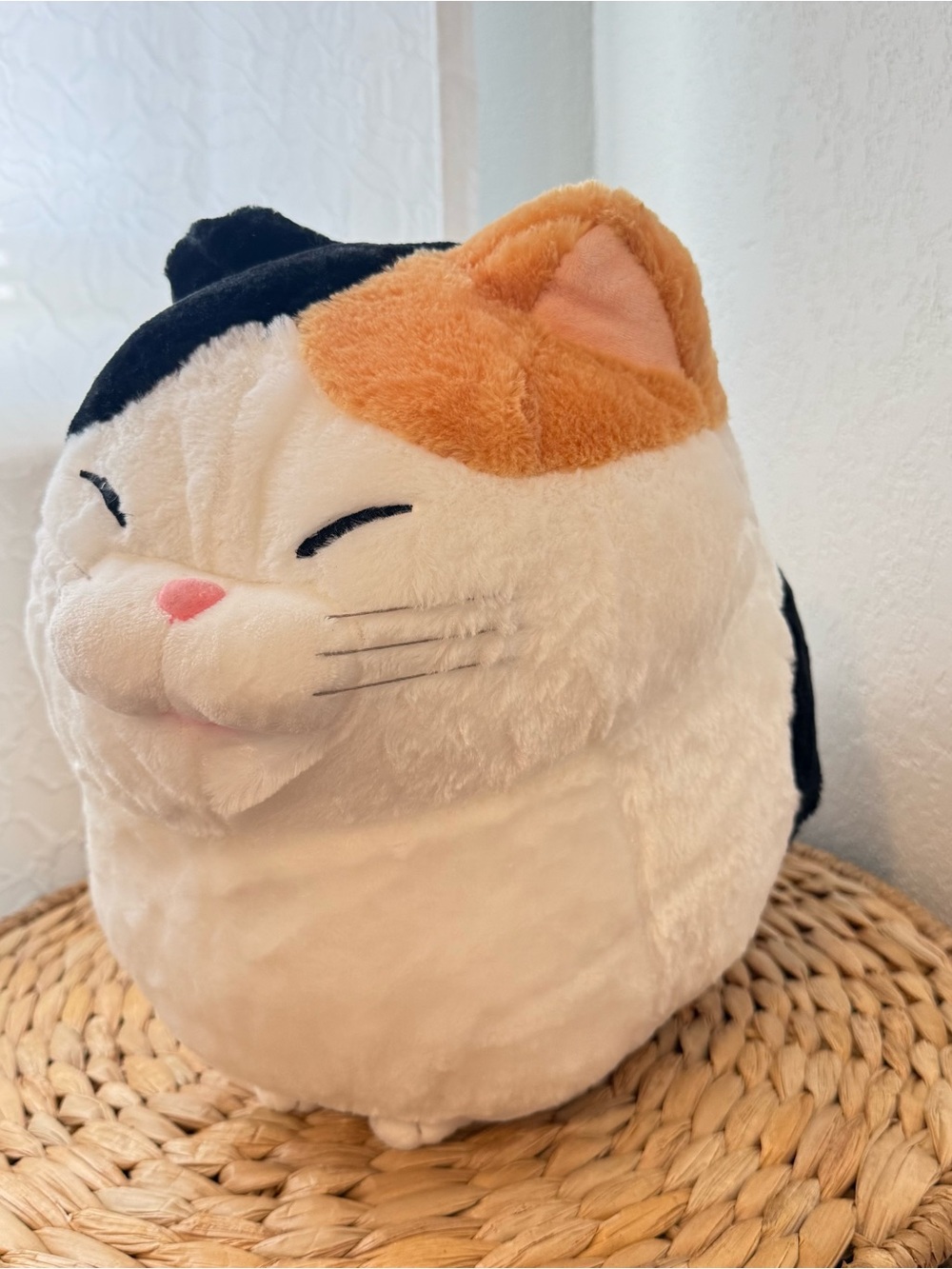 Bobby Bear Plush Calico Cat  - White, Orange & Black Large size